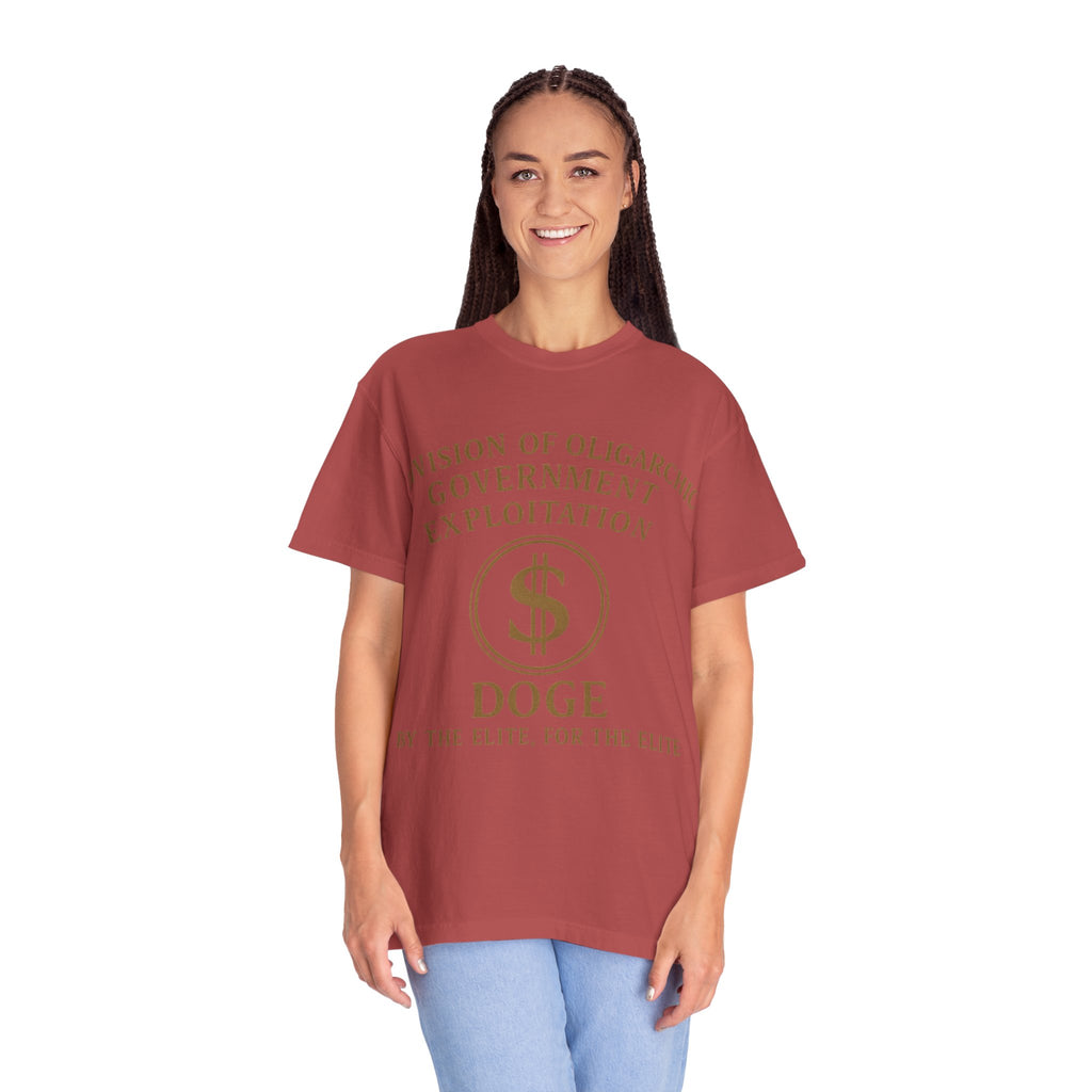 "DOGE—By the Elite, For the Elite" Unisex Garment-Dyed T-shirt