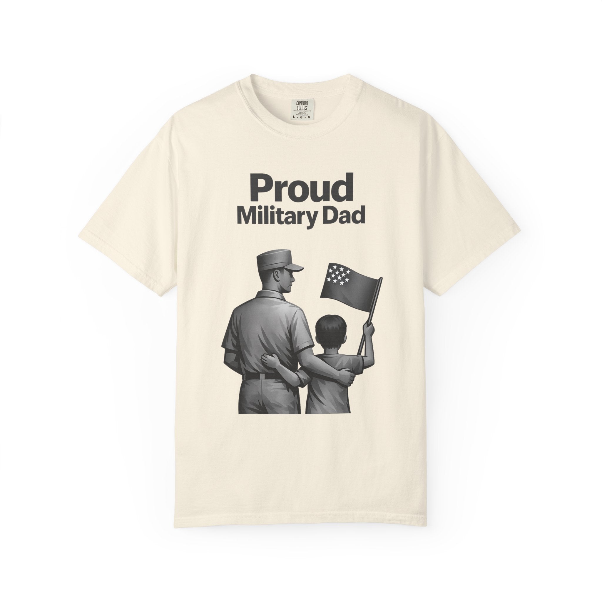 "Proud Military Dad" Unisex Garment-Dyed T-shirt