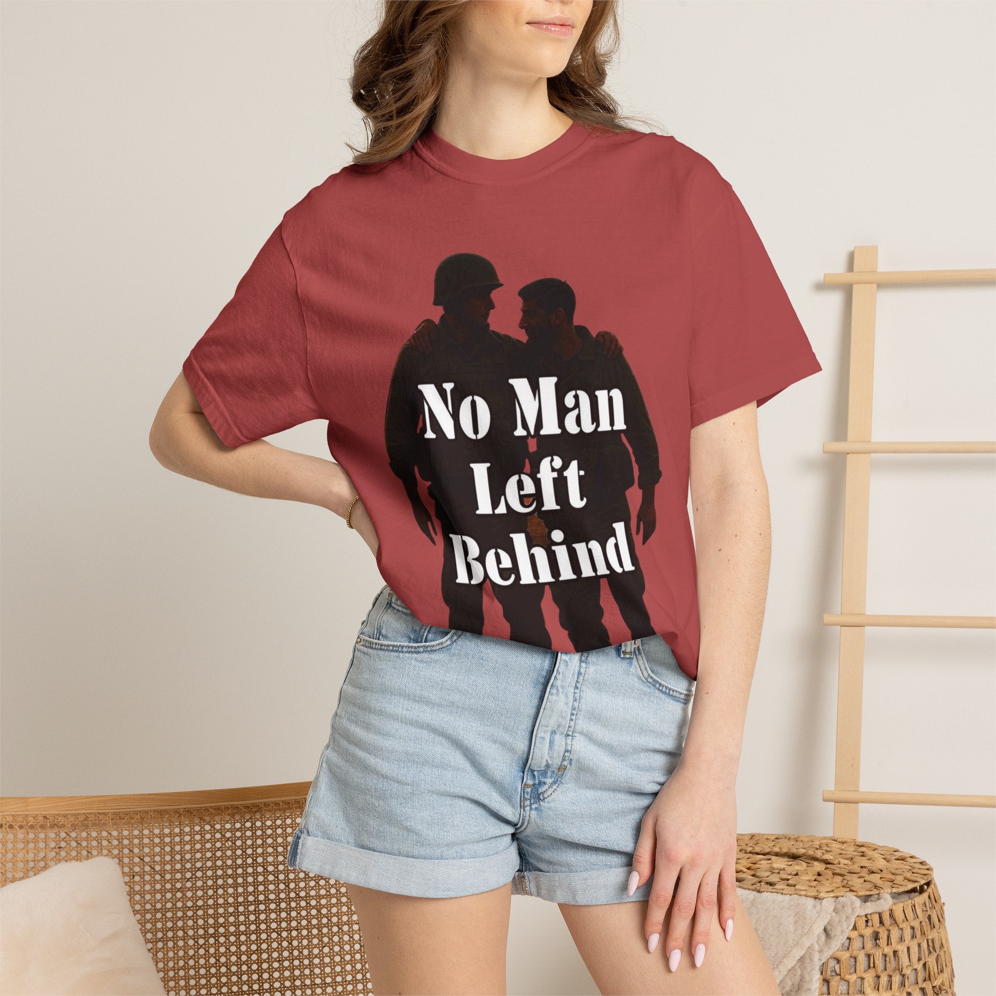 "No Man Left Behind" Unisex Garment-Dyed T-shirt