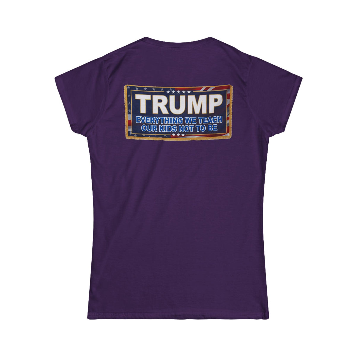 Color: Purple | Trump Teach Our Kids Women's Tee