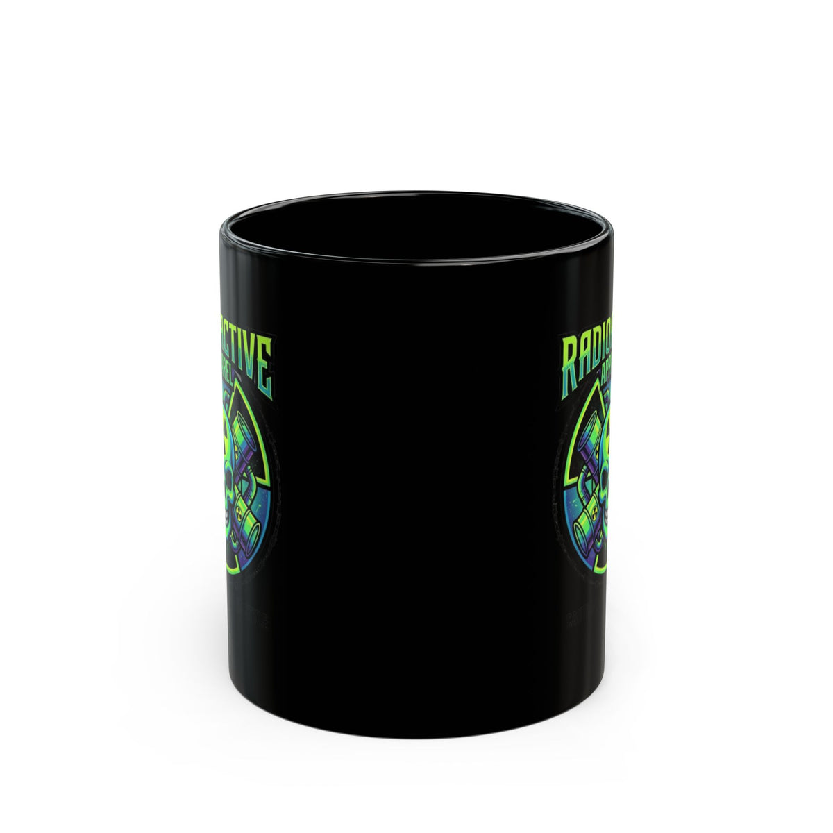 "Radioactive Apparel" Black Ceramic Mug