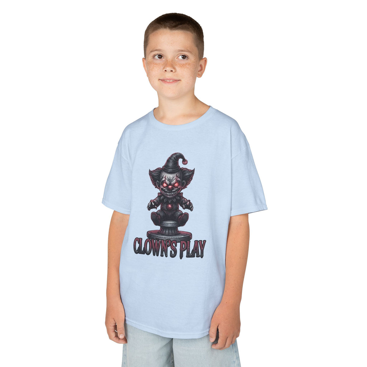 Color: Light Blue | Clown Play Kids Tee