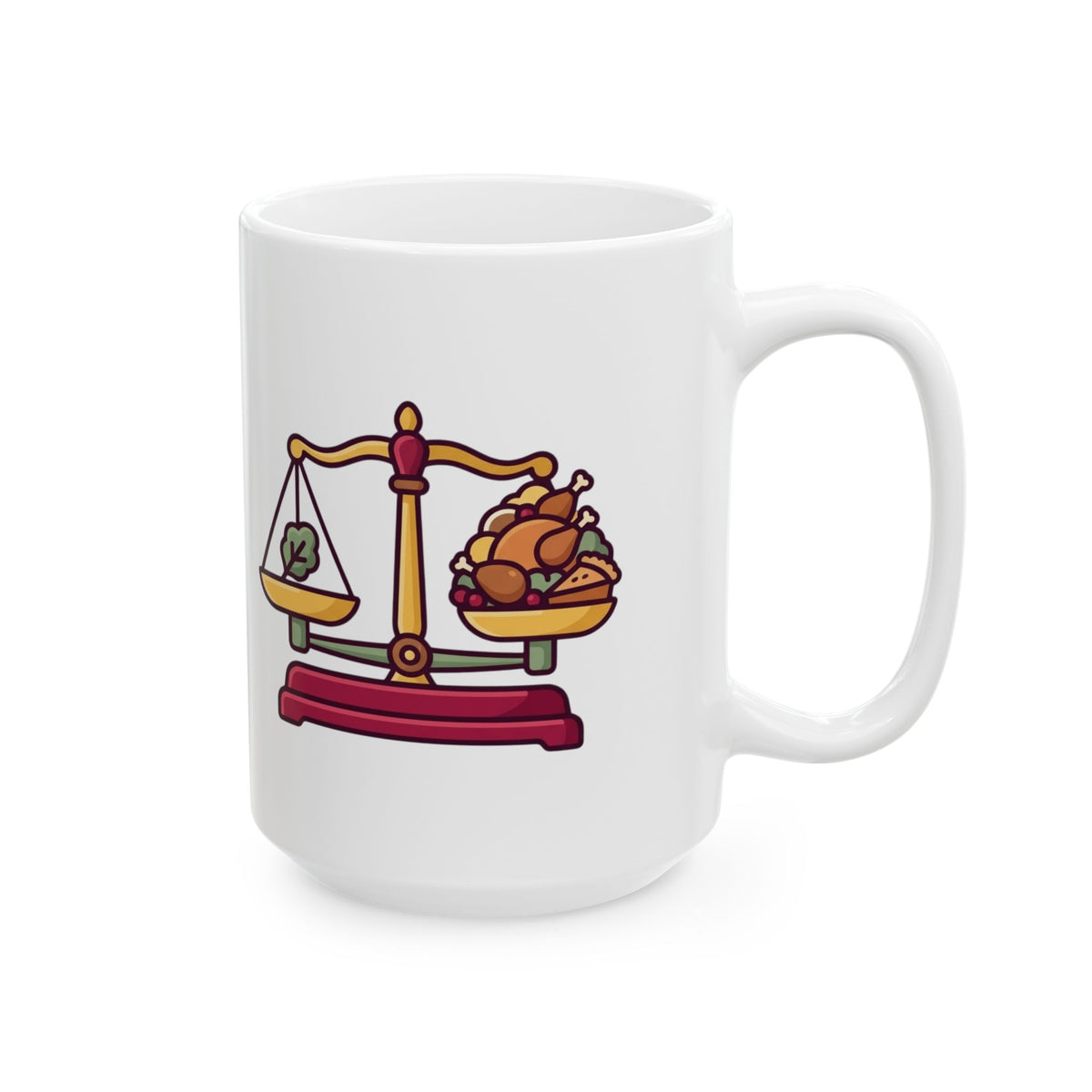 "My Diet Philosophy" White Ceramic Mug — Graphic