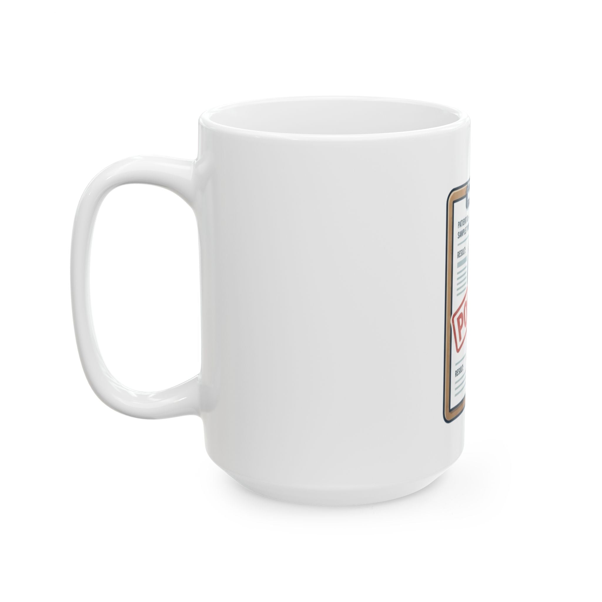 "False Positive IPA" White Ceramic Mug — Graphic