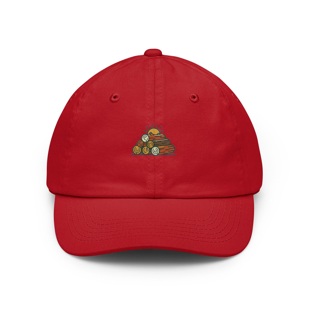Color: Red | Morning Wood Appreciation Society Dad Hat — Graphic