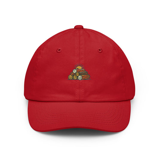Color: Red | Morning Wood Appreciation Society Dad Hat — Graphic