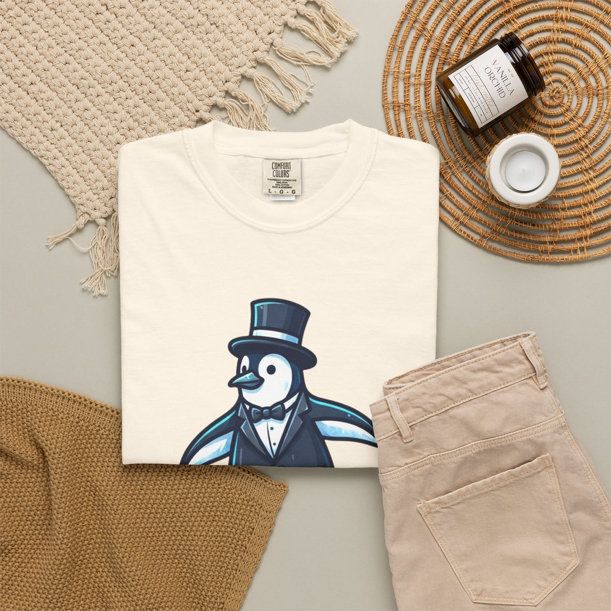 "Penguin Credible" Unisex Garment-Dyed Tee