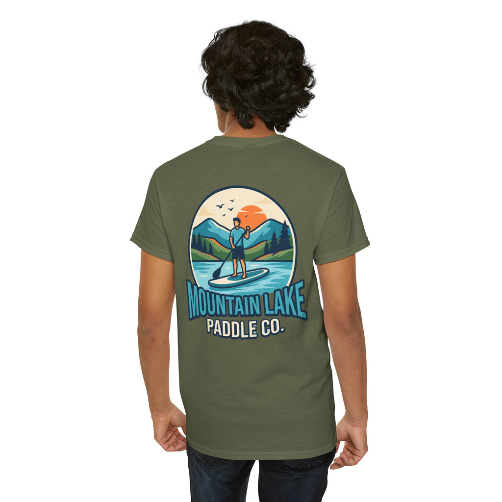 "Mountain Lake Paddle Board" Premium Graphic Tee