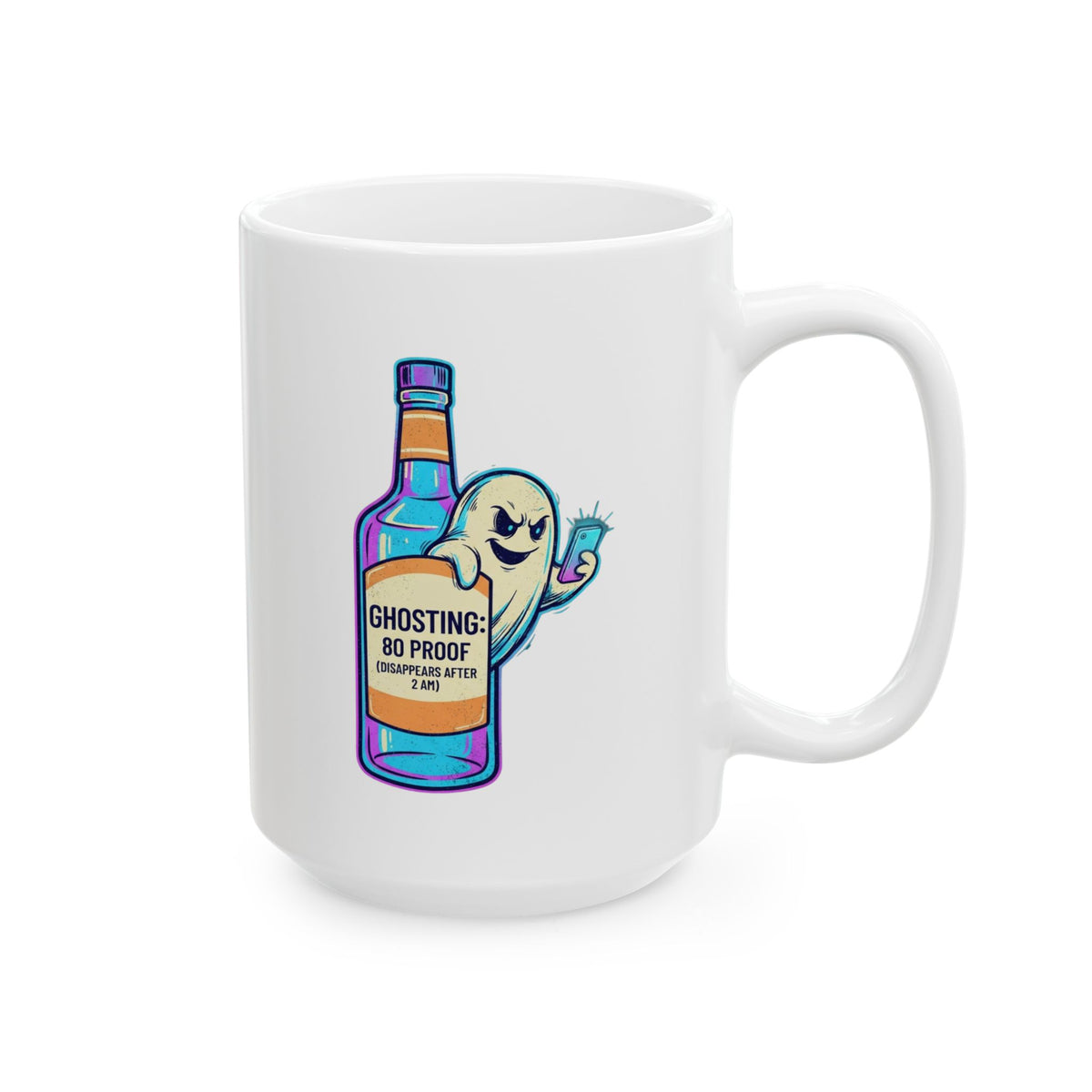 "Ghosting" White Ceramic Mug