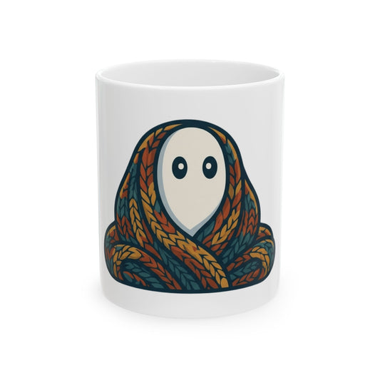"Trying Not To Perceive Anything" White Ceramic Mug — Graphic
