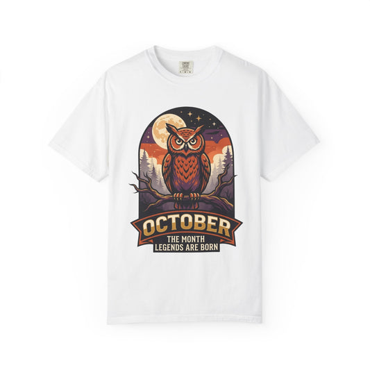 Color: White | October Legend Unisex Garment-Dyed Tee