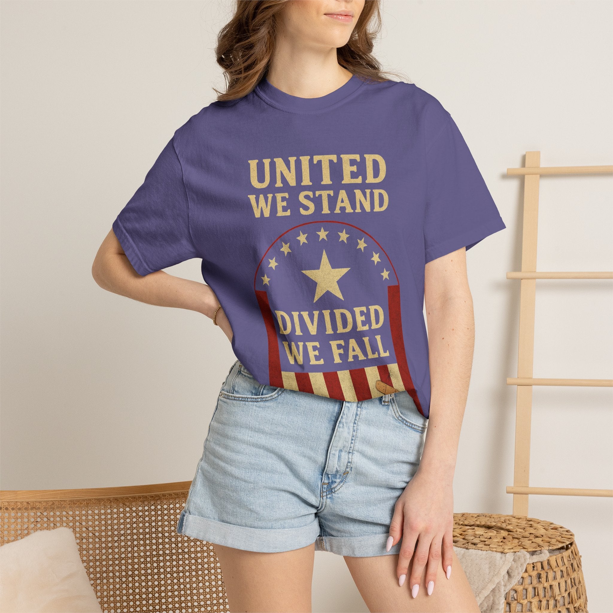 "Divided We Fall" Unisex Garment-Dyed T-shirt