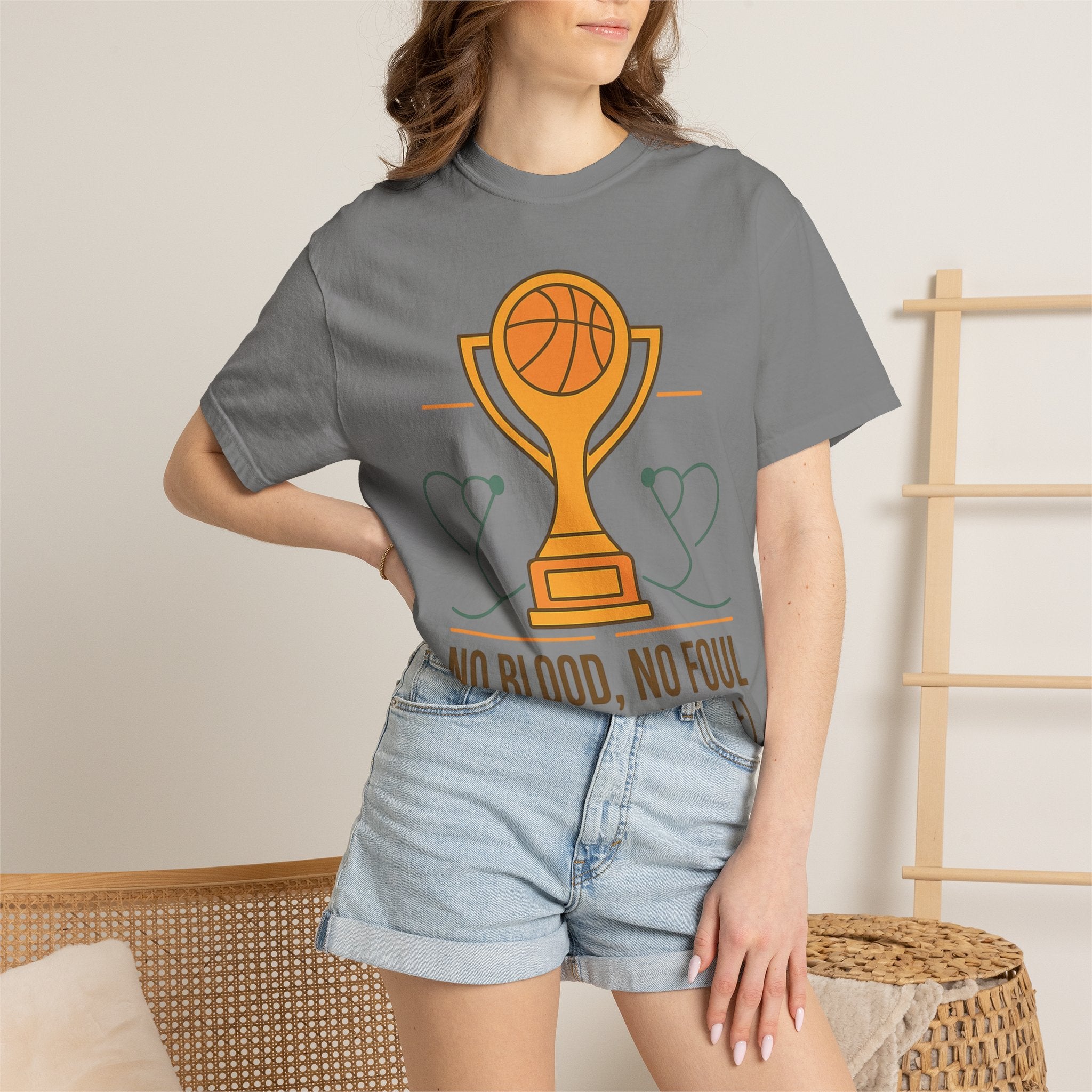 "No Blood, No Foul" Unisex Garment-Dyed T-shirt