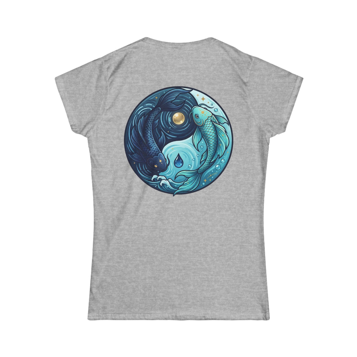 Color: Sport Grey | Yin Yang Pisces Women's Tee