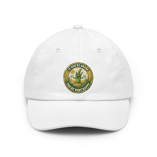 Color: White | If You're Grass You're Very Happy Dad Hat