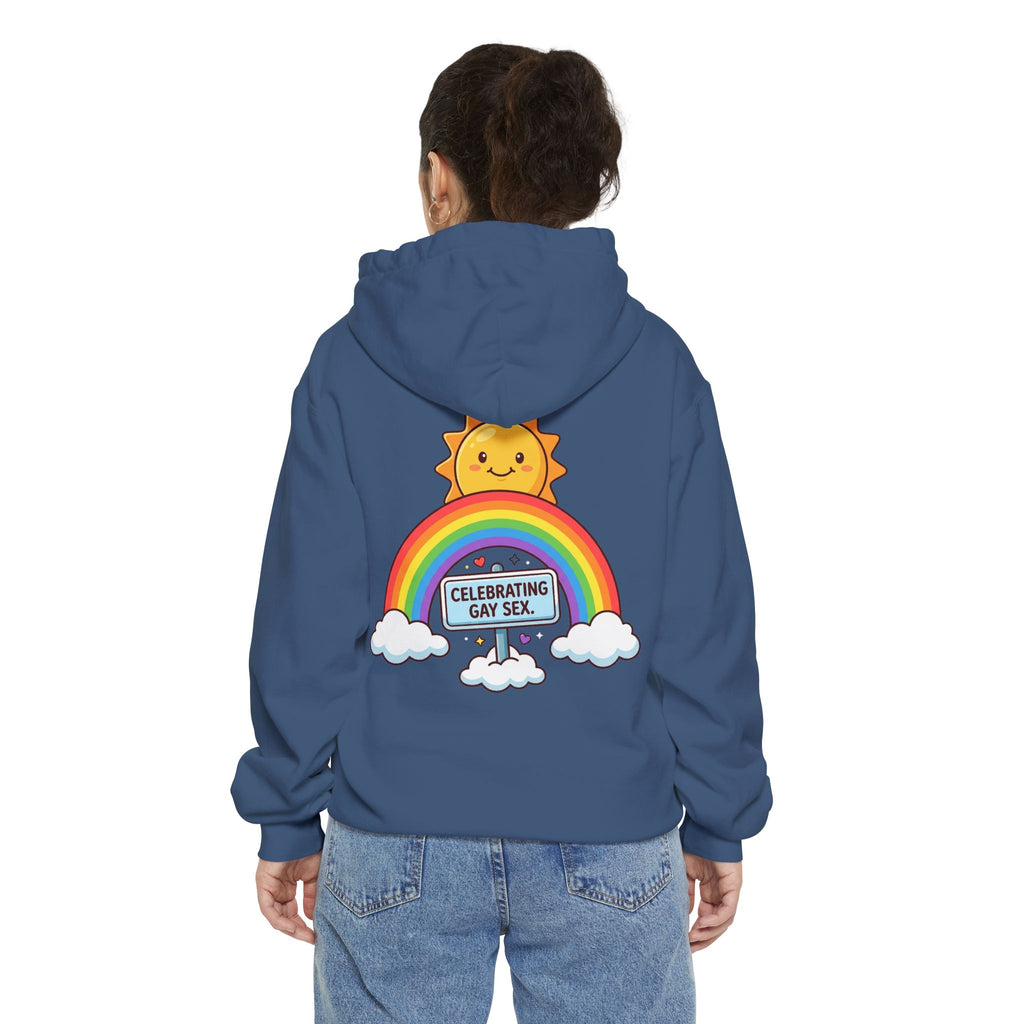 "Celebrating Gay Sex" Garment-Dyed Hoodie