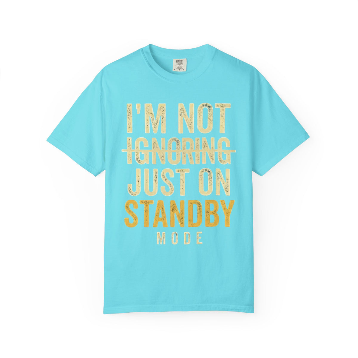 Color: Lagoon Blue | Standby Mode Unisex Garment-Dyed Tee