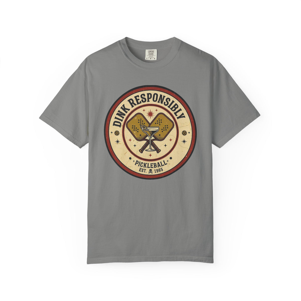 Color: Granite | Dink Responsibly 3 Unisex Garment-Dyed T-shirt