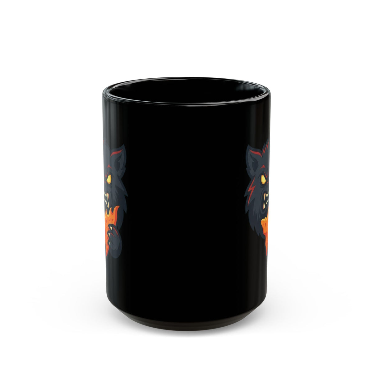 "You Won't Like It I'm Hangry" Black Ceramic Mug — Graphic