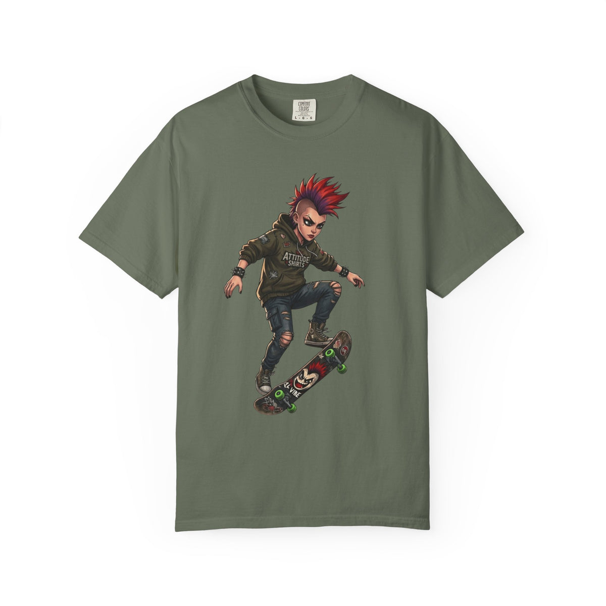 Color: Moss | Riot Unisex Garment-Dyed Tee