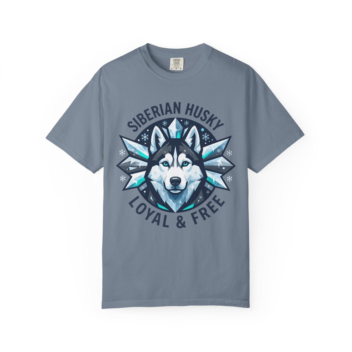 "Siberian Husky Loyal & Free" Unisex Garment-Dyed Tee