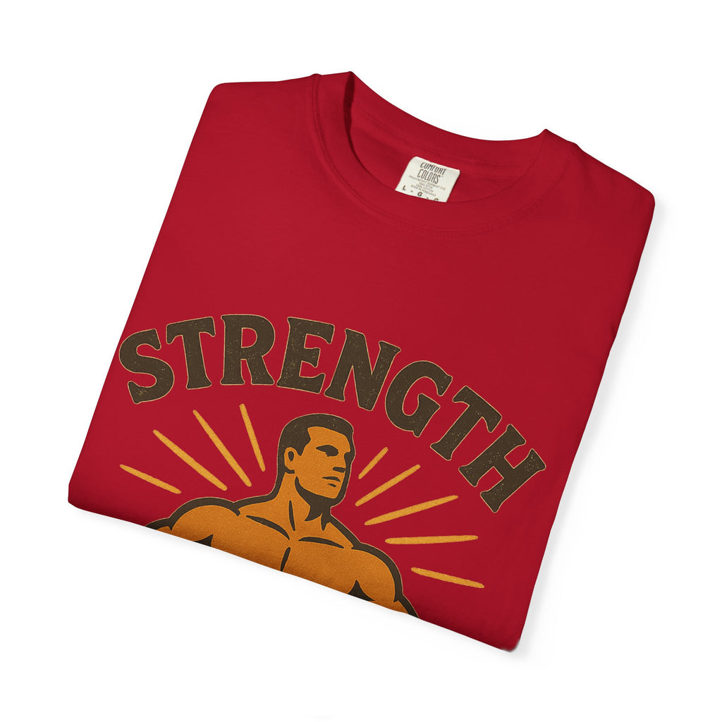 "Strength is in the Lord" Unisex Garment-Dyed T-shirt