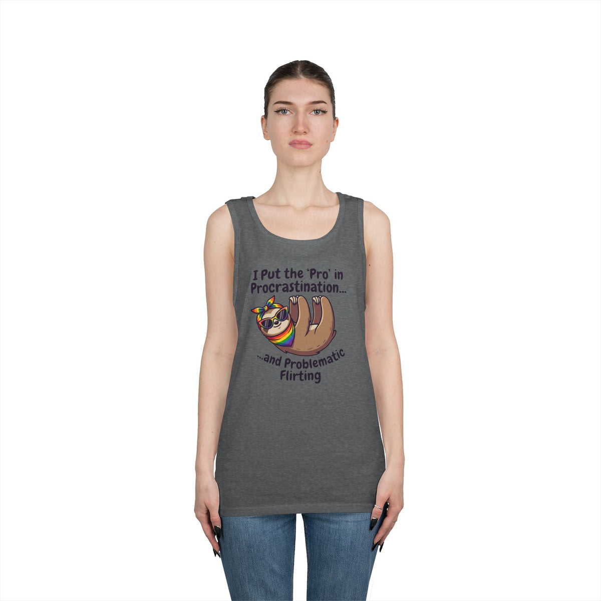 Color: Graphite Heather | Pro in Problematic Flirting Tank Top