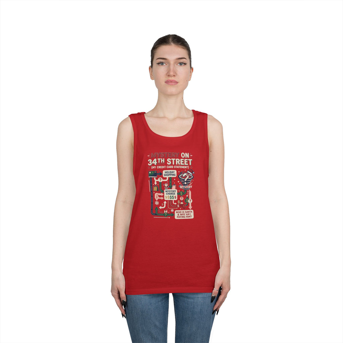 Color: Red | Mystery On 34th Street Tank Top