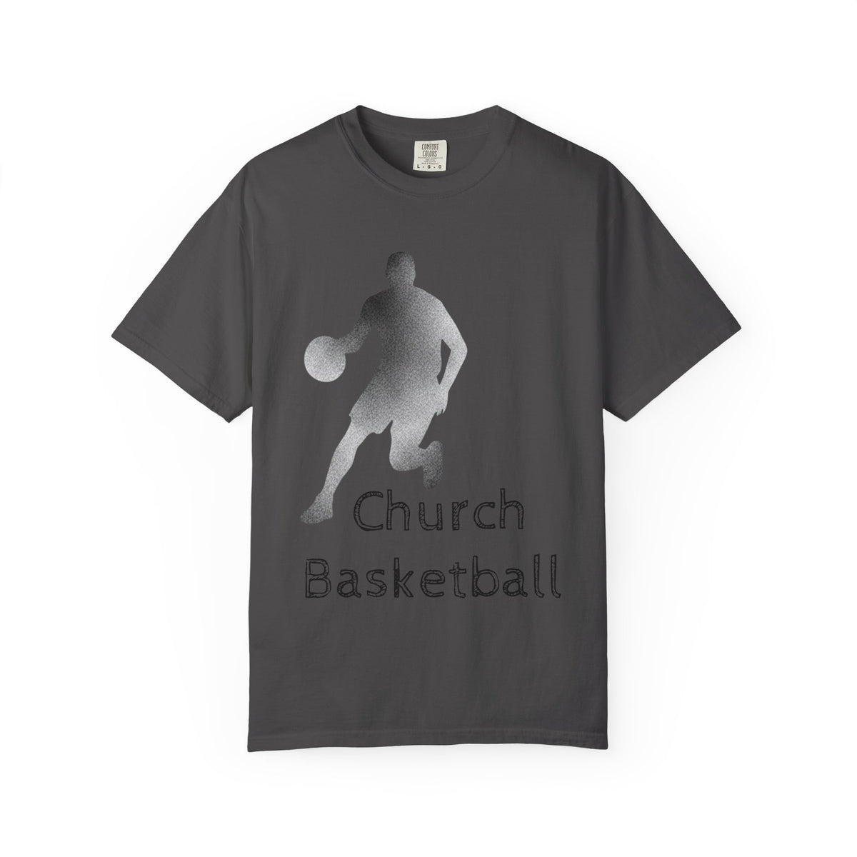 Color: Graphite | Church Basketball: High Court Unisex Garment-Dyed T-shirt