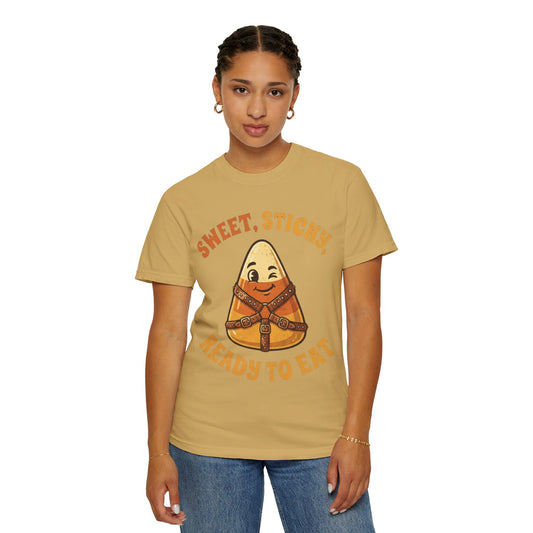 Color: Mustard | Sweet Sticky Ready to Eat Unisex Garment-Dyed Tee