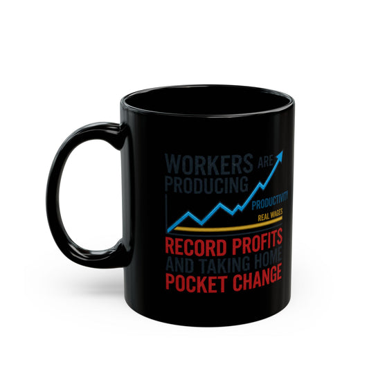 "Protest Series - Share The Value" Black Ceramic Mug