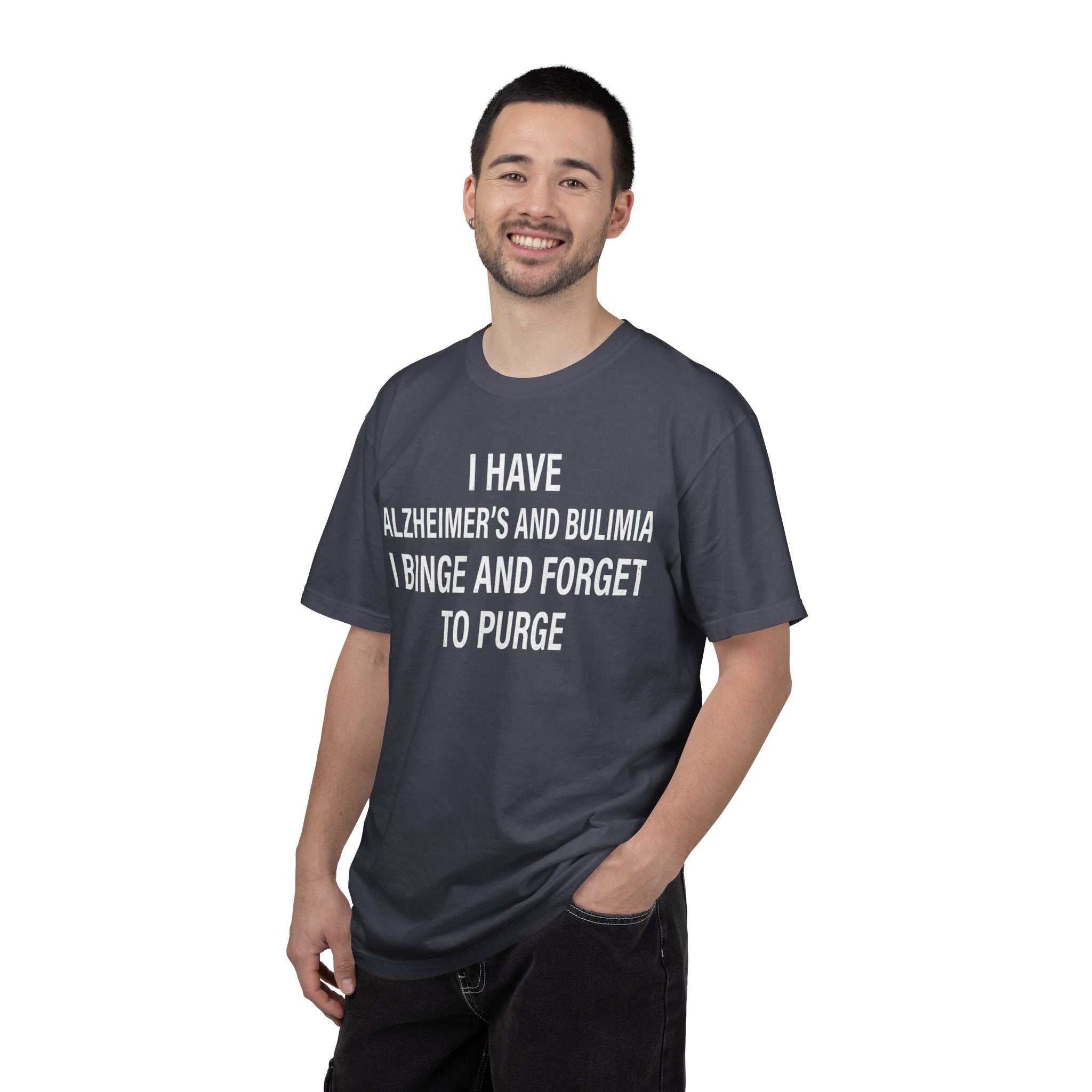 "Binge But Forget to Purge" Unisex Garment-Dyed Tee