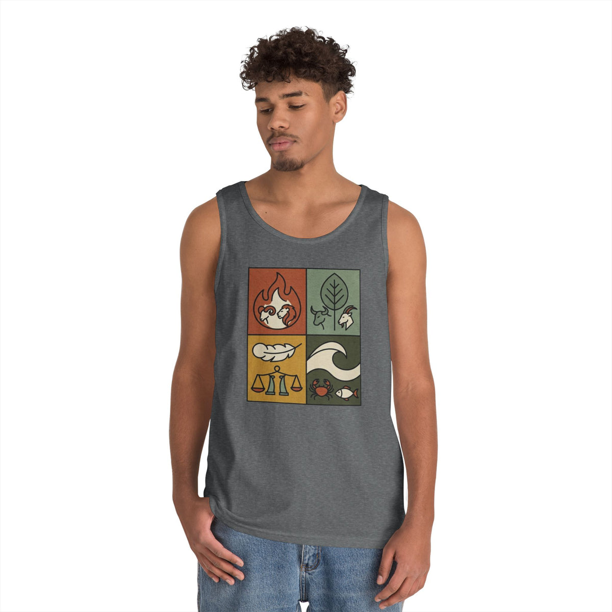 "Four Elements- Fire, Earth, Air, Water" Tank Top