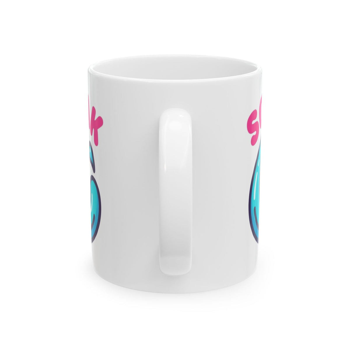 "Soaking Makes Me Wet" White Ceramic Mug — Graphic
