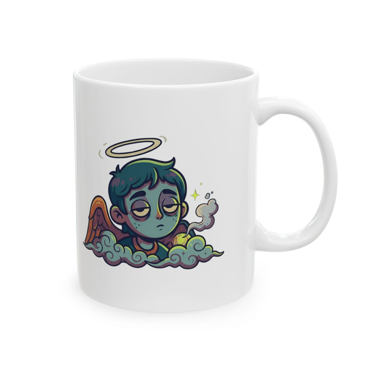 "Hark The Herald Angels" White Ceramic Mug — Graphic
