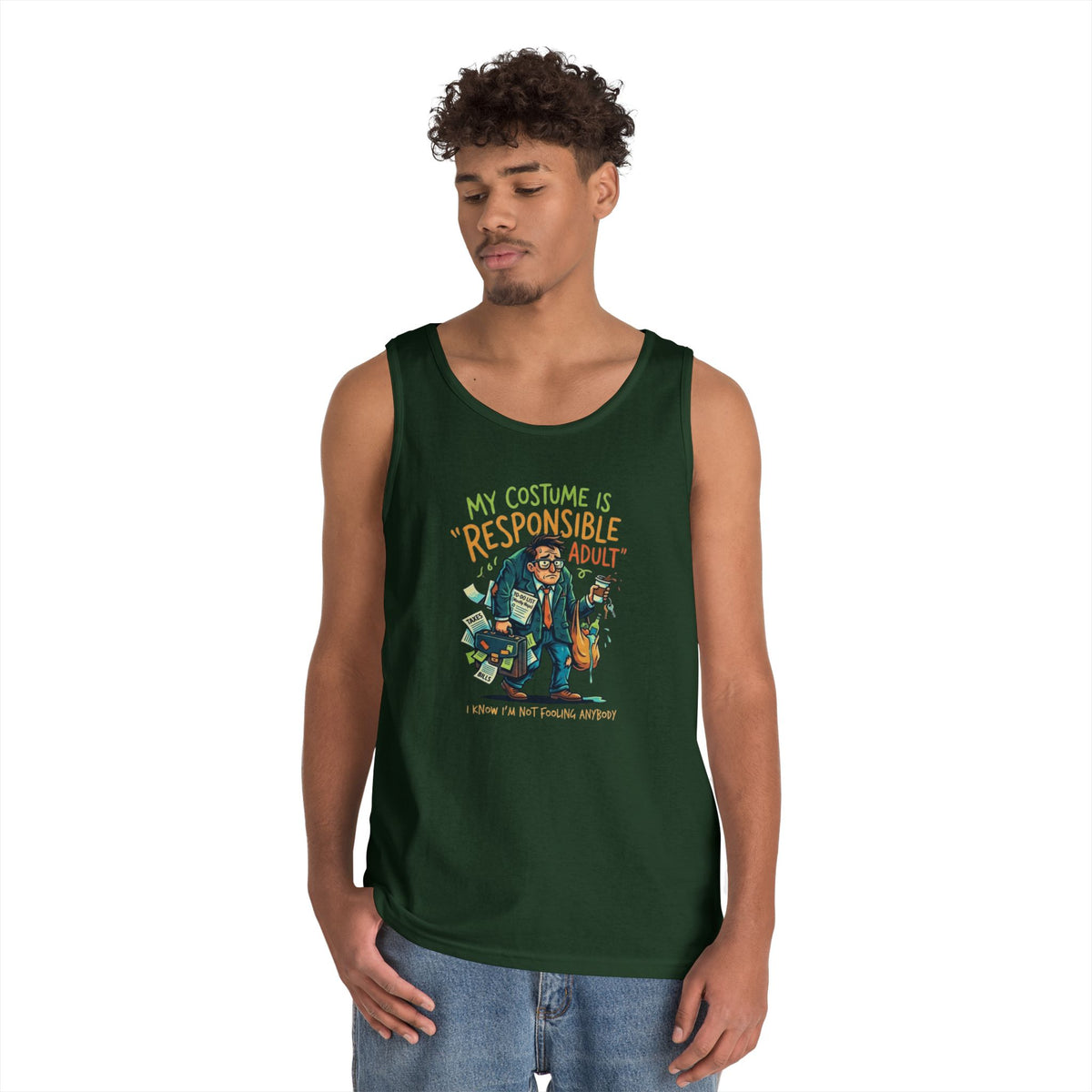 Color: Forest Green | Responsible Adult Costume Tank Top