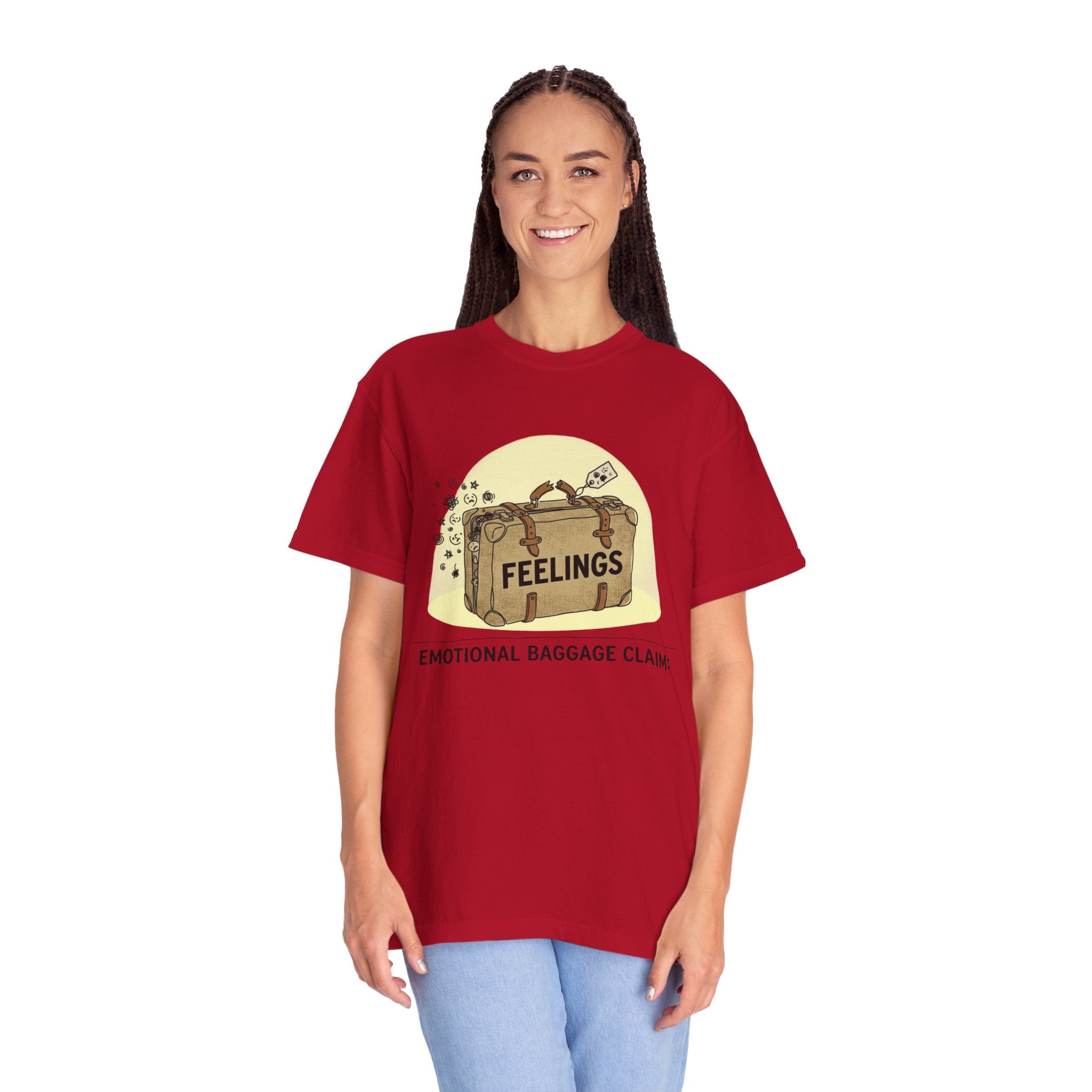 "Emotional Baggage Claim" Unisex Garment-Dyed T-shirt