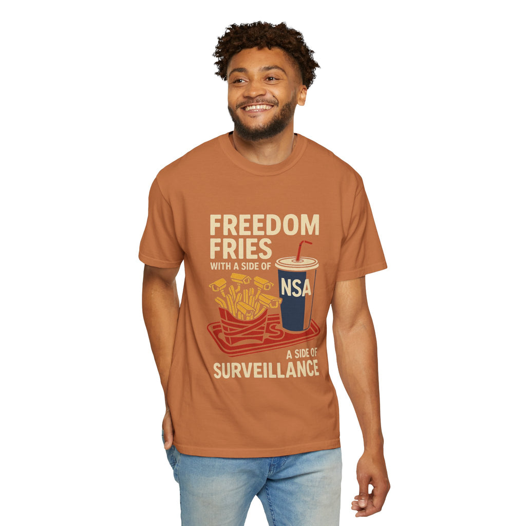 "Freedom Fries (With Extra Eyes)" Unisex Garment-Dyed T-shirt