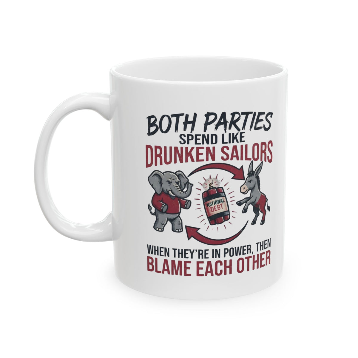 "Protest Series - Audit The Spending" White Ceramic Mug
