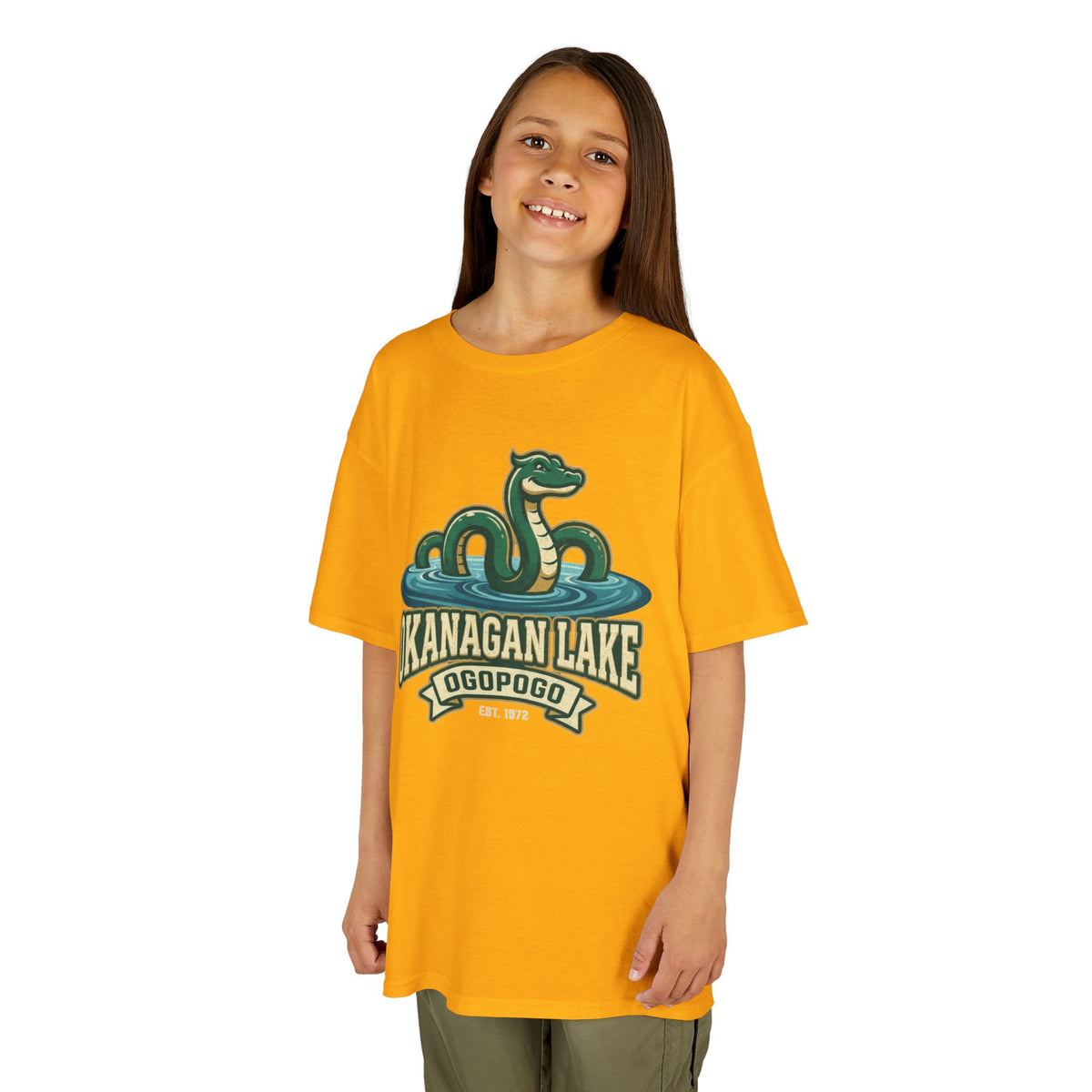 Color: Gold | Ogopogo (Canada) Kids Tee