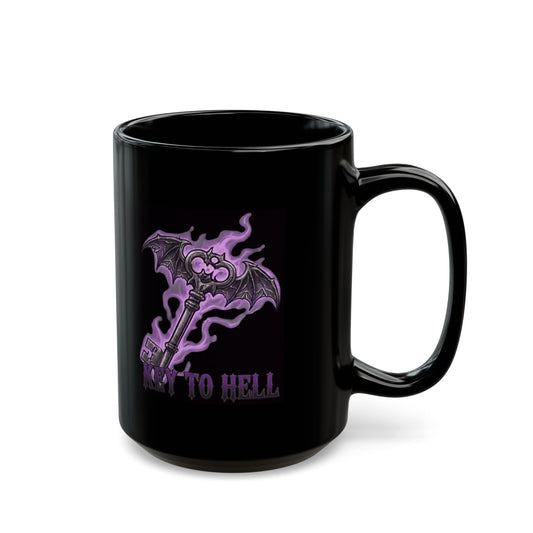 "Skeleton Key" Black Ceramic Mug