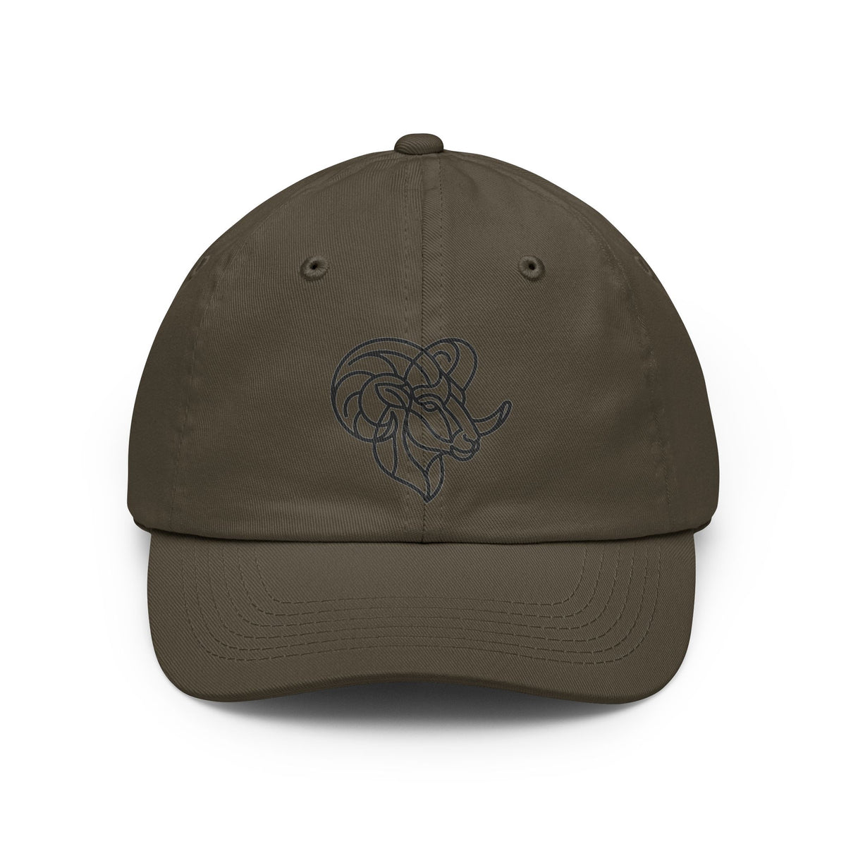 Color: Olive | Aries The Minimalist Ram Dad Hat