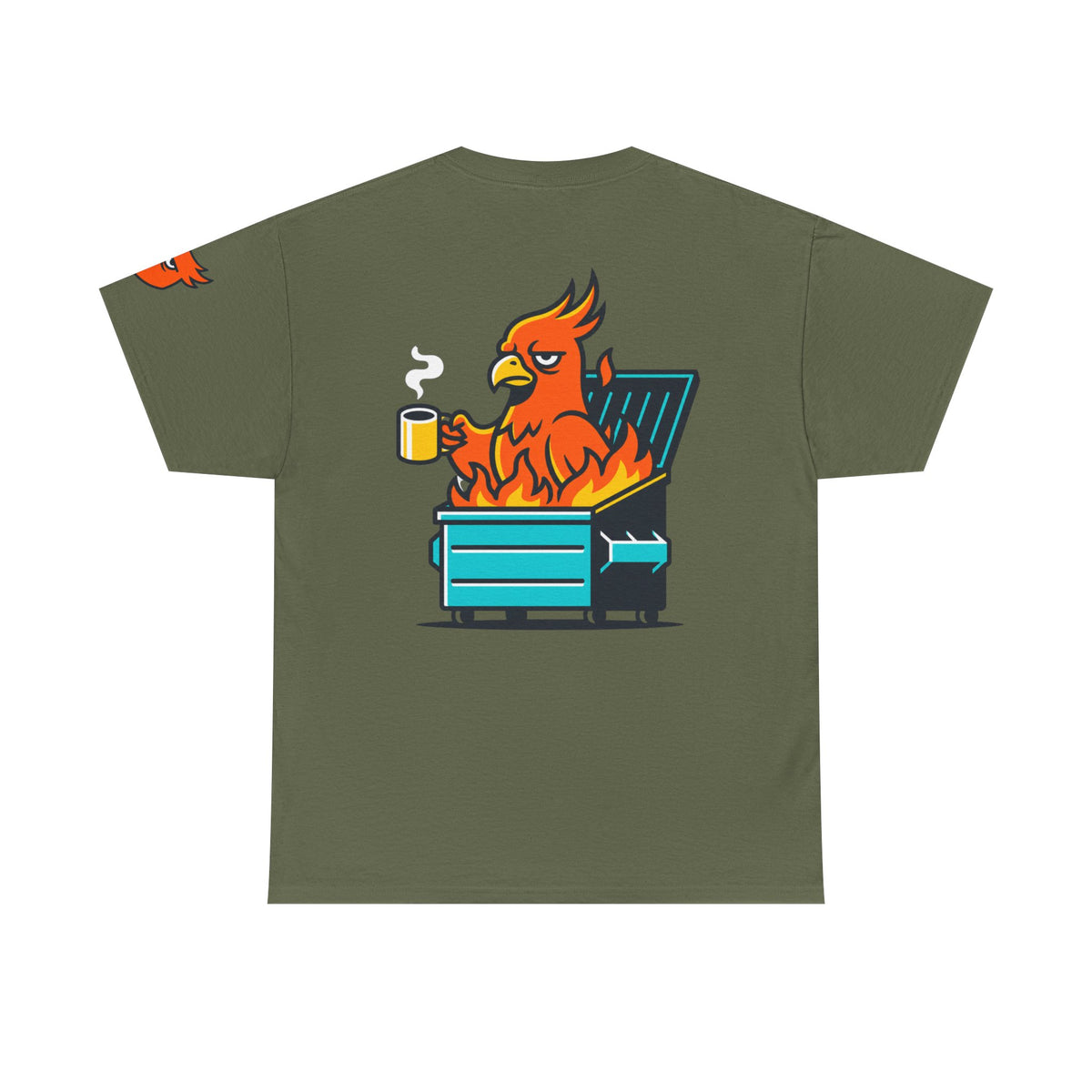 Color: Military Green | Dumpster Fire Premium Graphic Tee