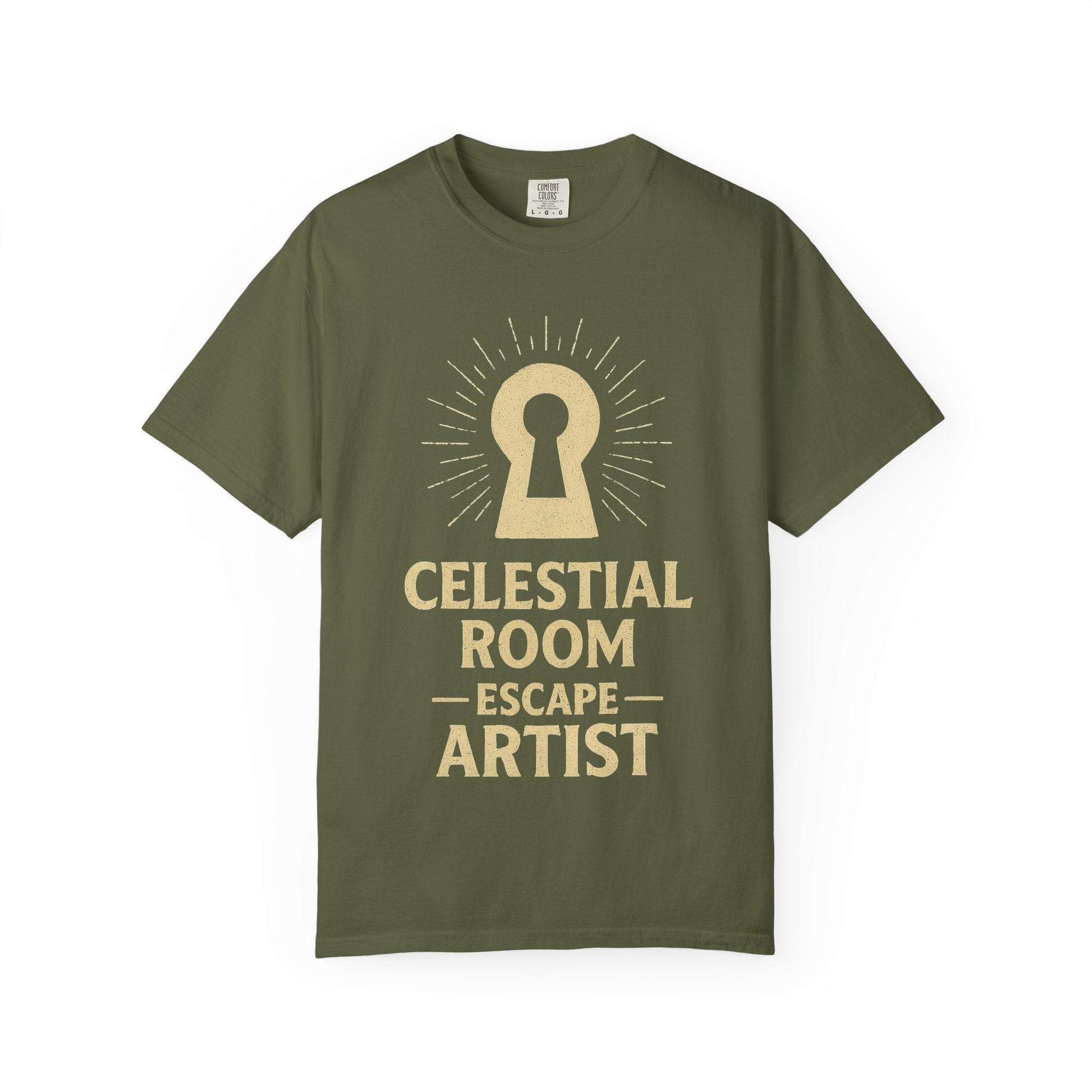 "Celestial Room Escape Artist" Unisex Garment-Dyed T-shirt