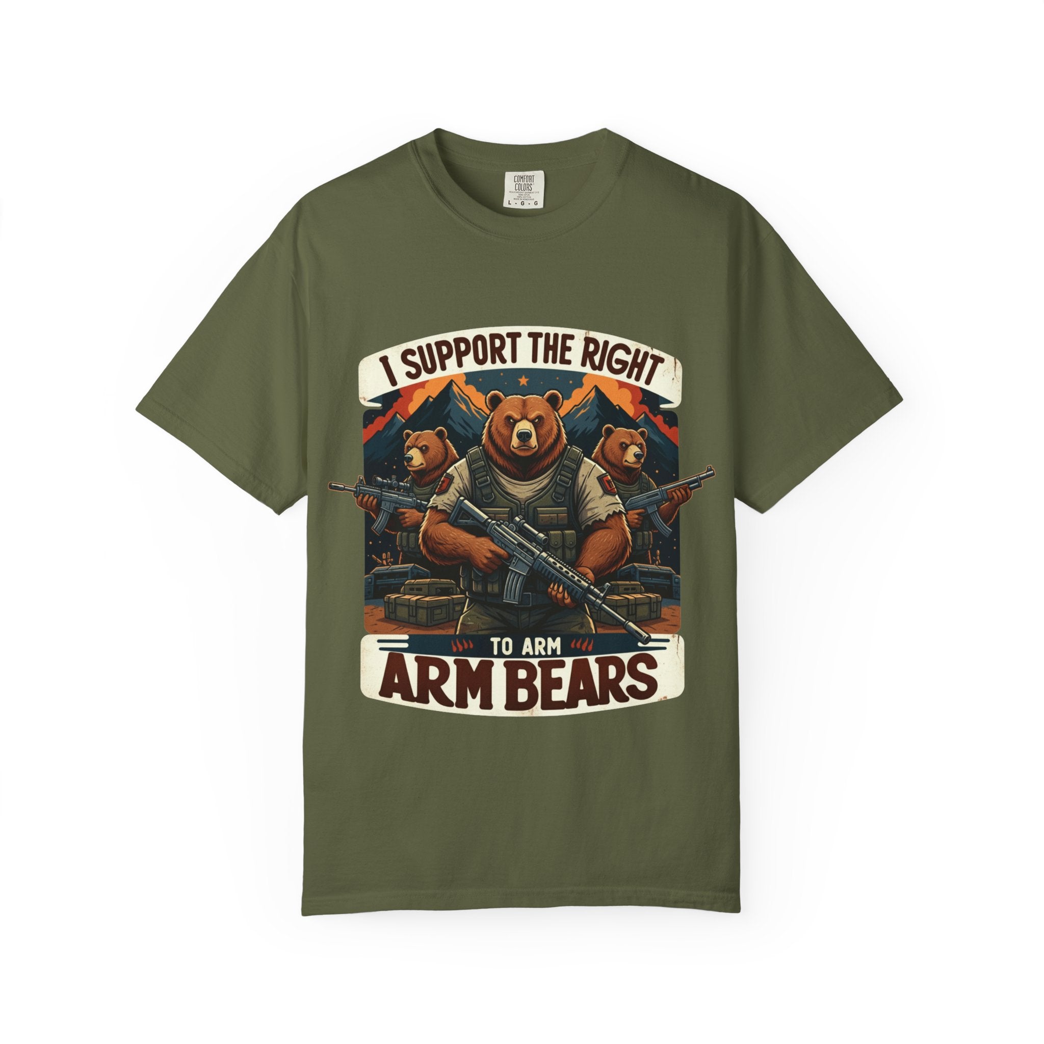 "The Right to Arm Bears (Mountain Division)" Unisex Garment-Dyed T-shirt