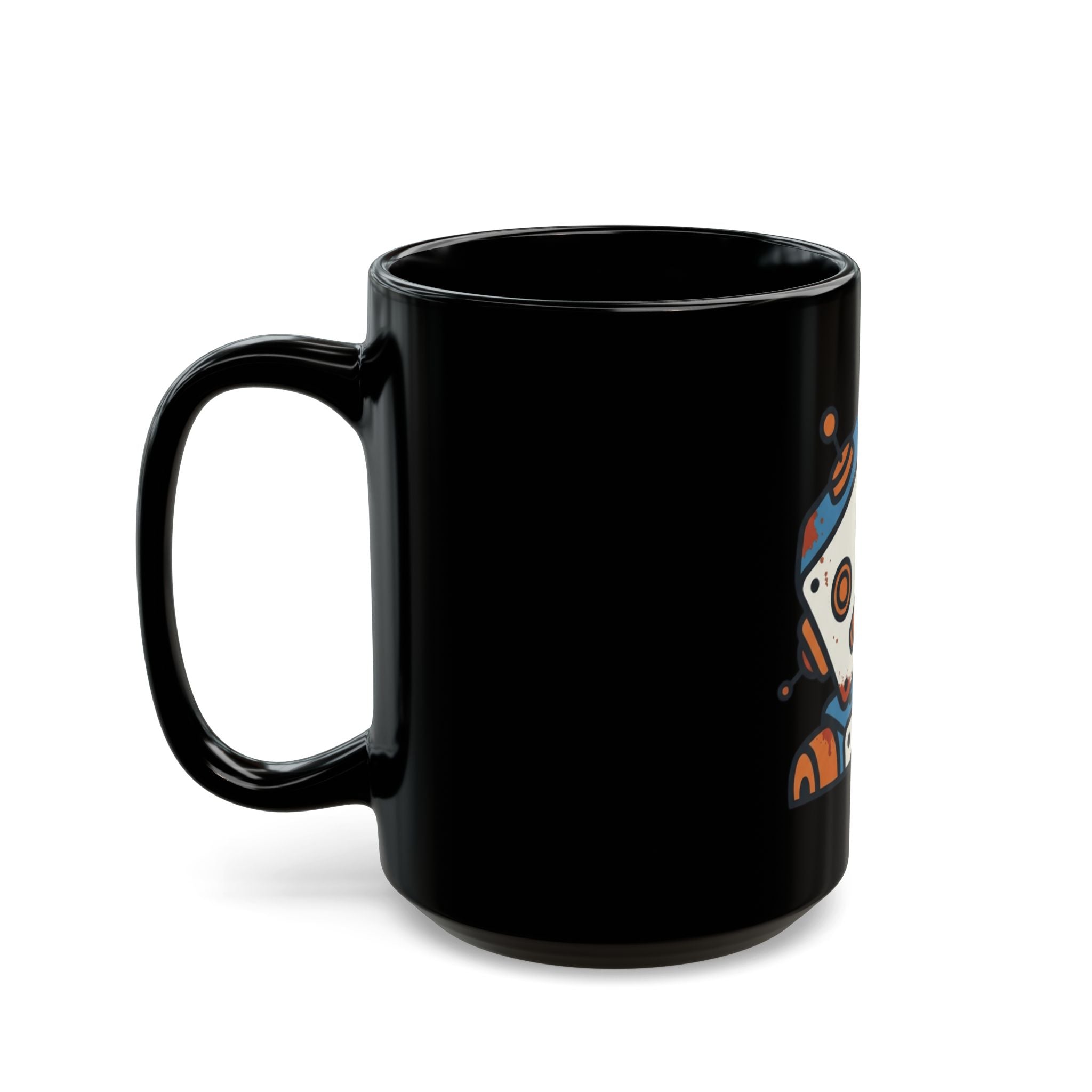 "Sex Machine" Black Ceramic Mug — Graphic