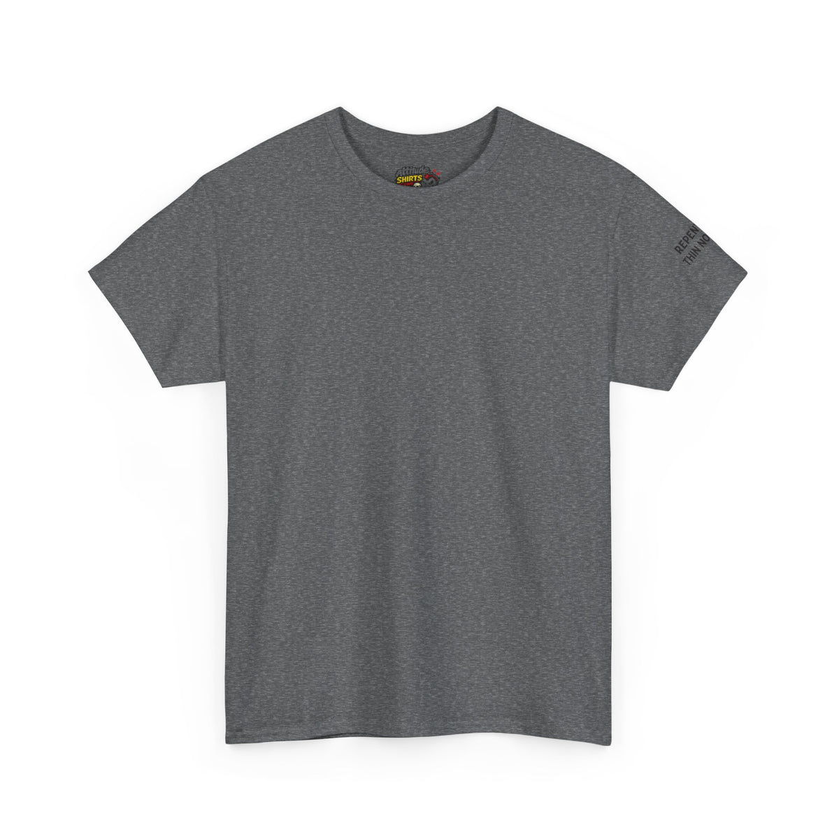 Color: Graphite Heather | Repent and Thin No More Premium Graphic Tee
