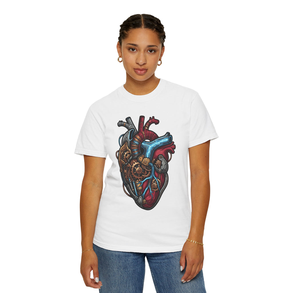 "Mechanical Heart" Unisex Garment-Dyed Tee
