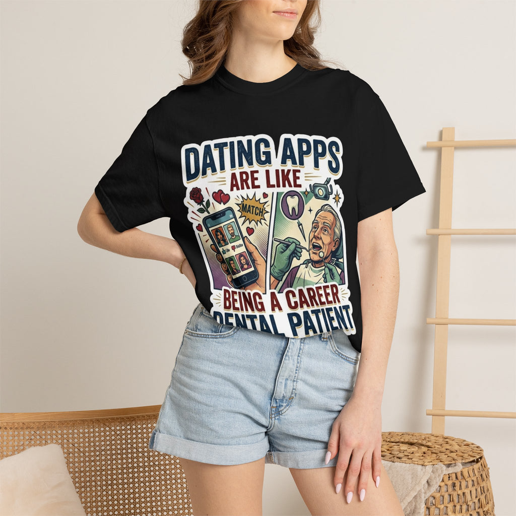 "Dating Apps" Unisex Garment-Dyed Tee