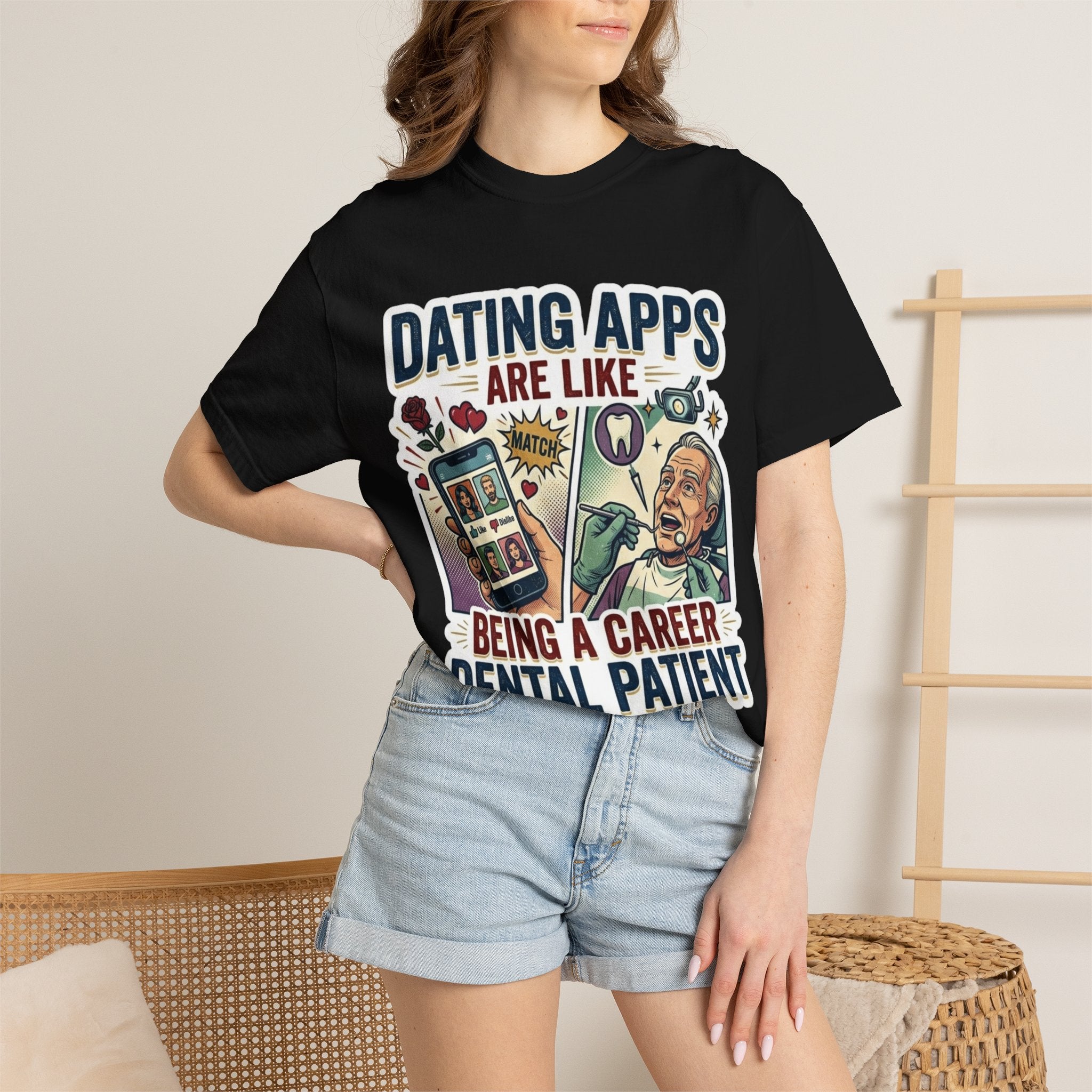 "Dating Apps" Unisex Garment-Dyed Tee